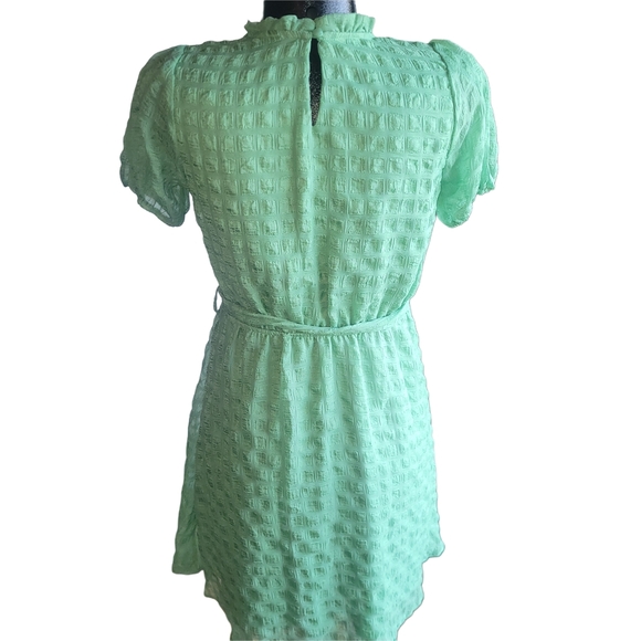 Monteau Green Short Sleeve Dress M - Picture 6 of 7